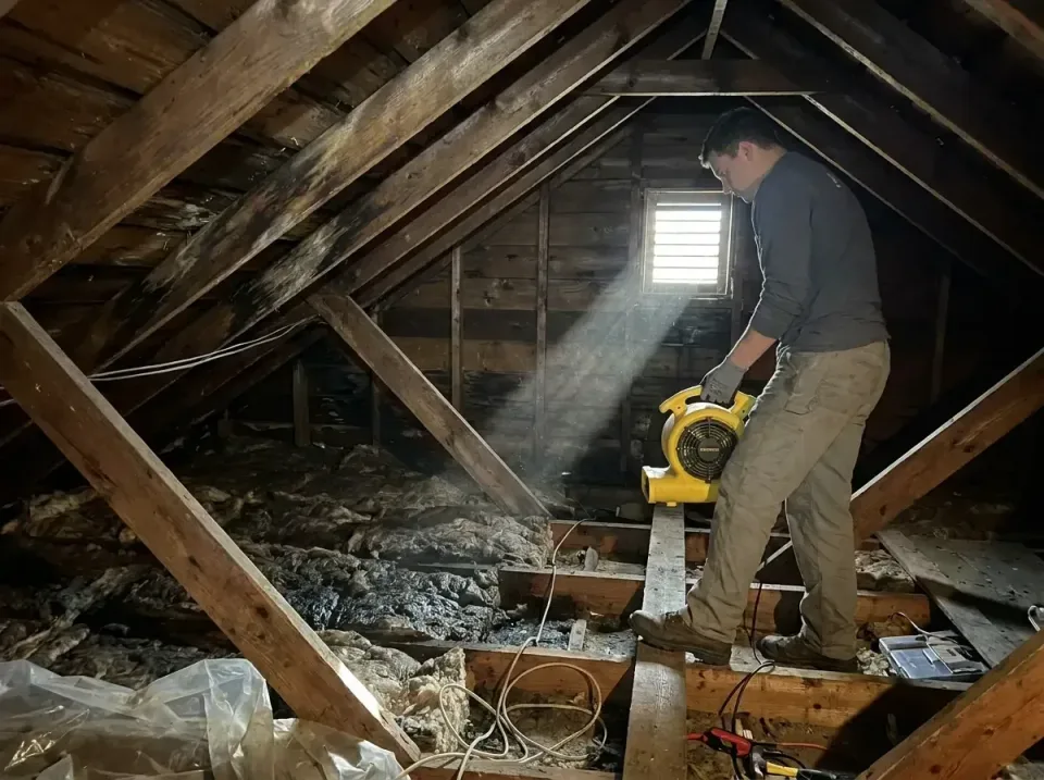 attic-water-damage-drying-proc-007 — frequently asked questions, Emergency Water Extraction & 24/7 Flood Response in Casselt…